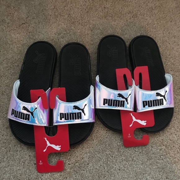 iridescent puma slides